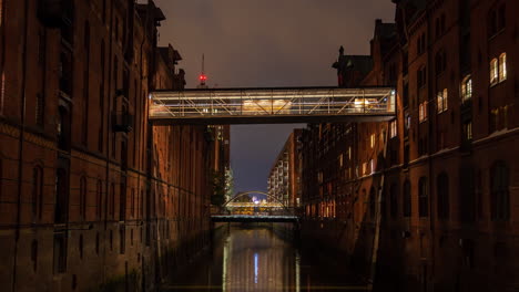 Hamburg-Skyline-with-Footbridges-at-Night
